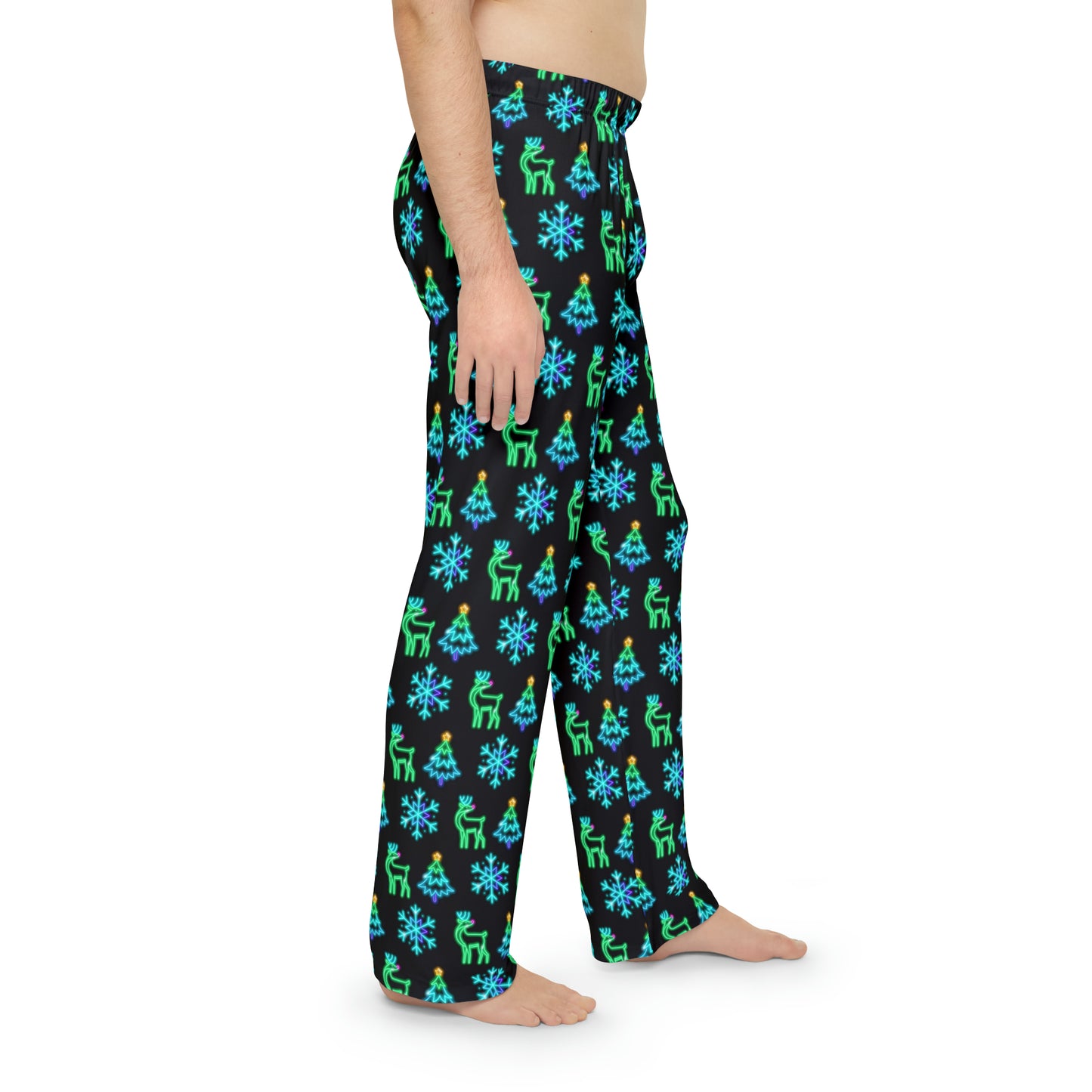 Neon Christmas PJs - Sleepwear- Men's Pajama Pants (AOP)