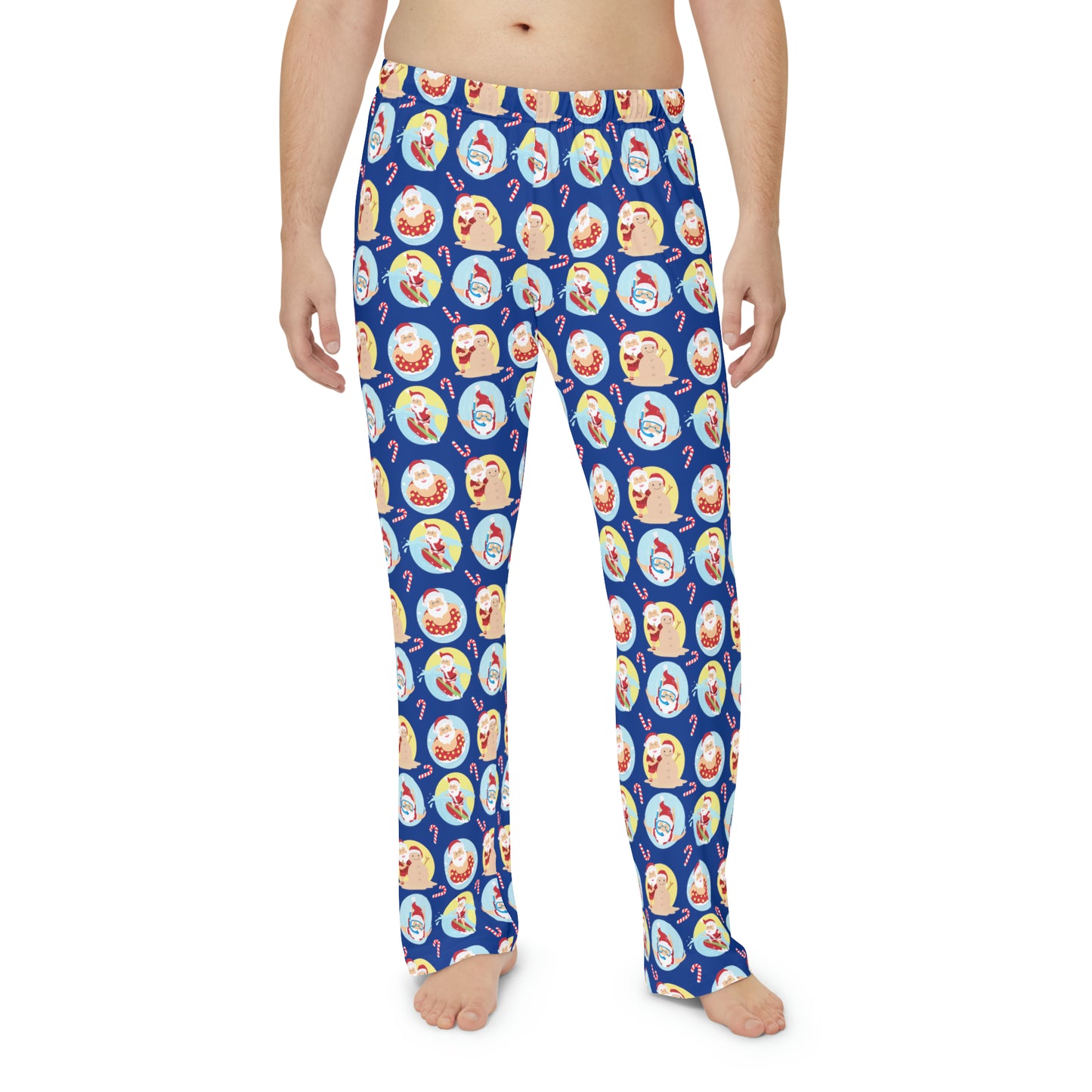 Beach Santa - Christmas PJs - Sleepwear - Winter - Men's Pajama Pants (AOP)