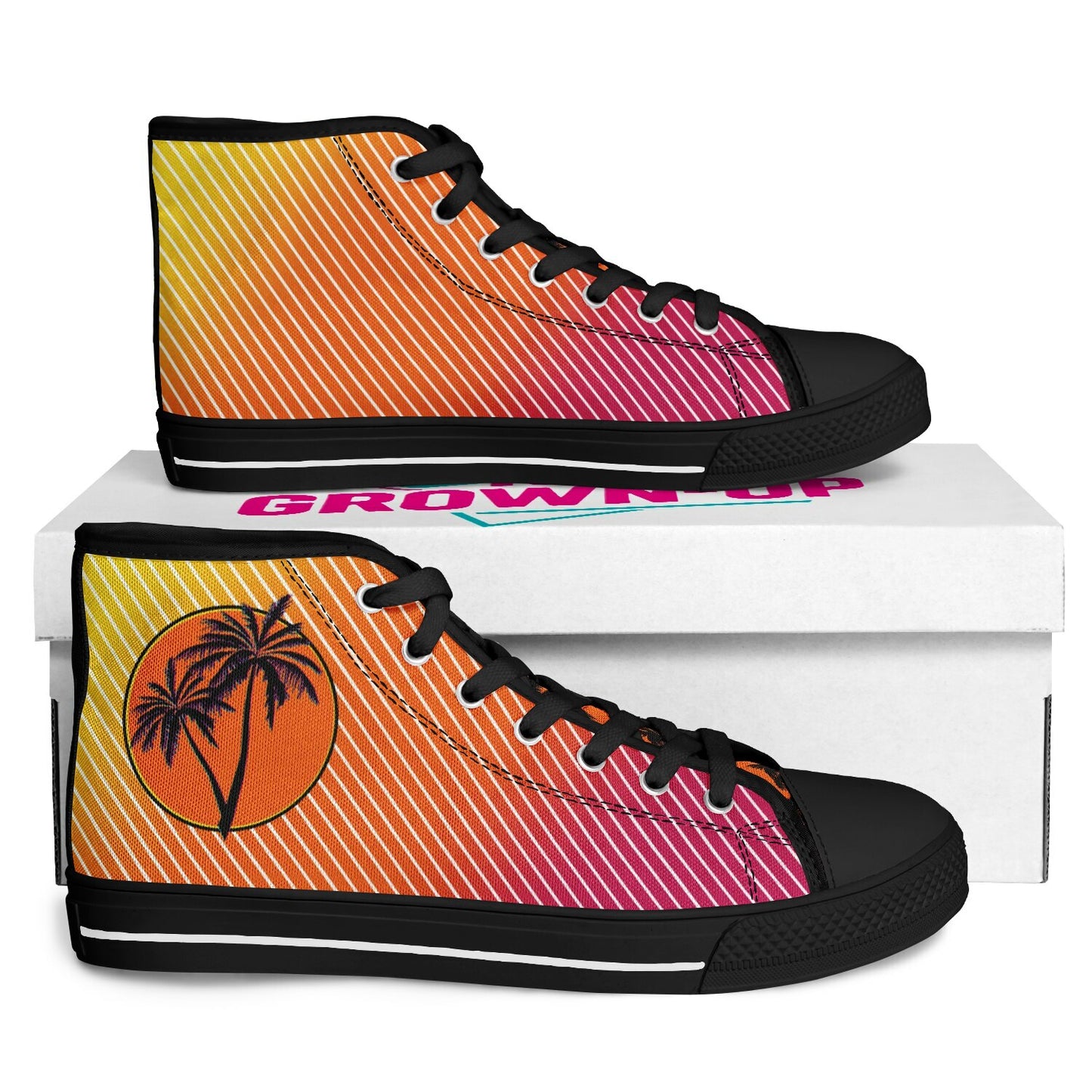 Sunset Synthwave - Urban Peak High Top Shoes - AOP