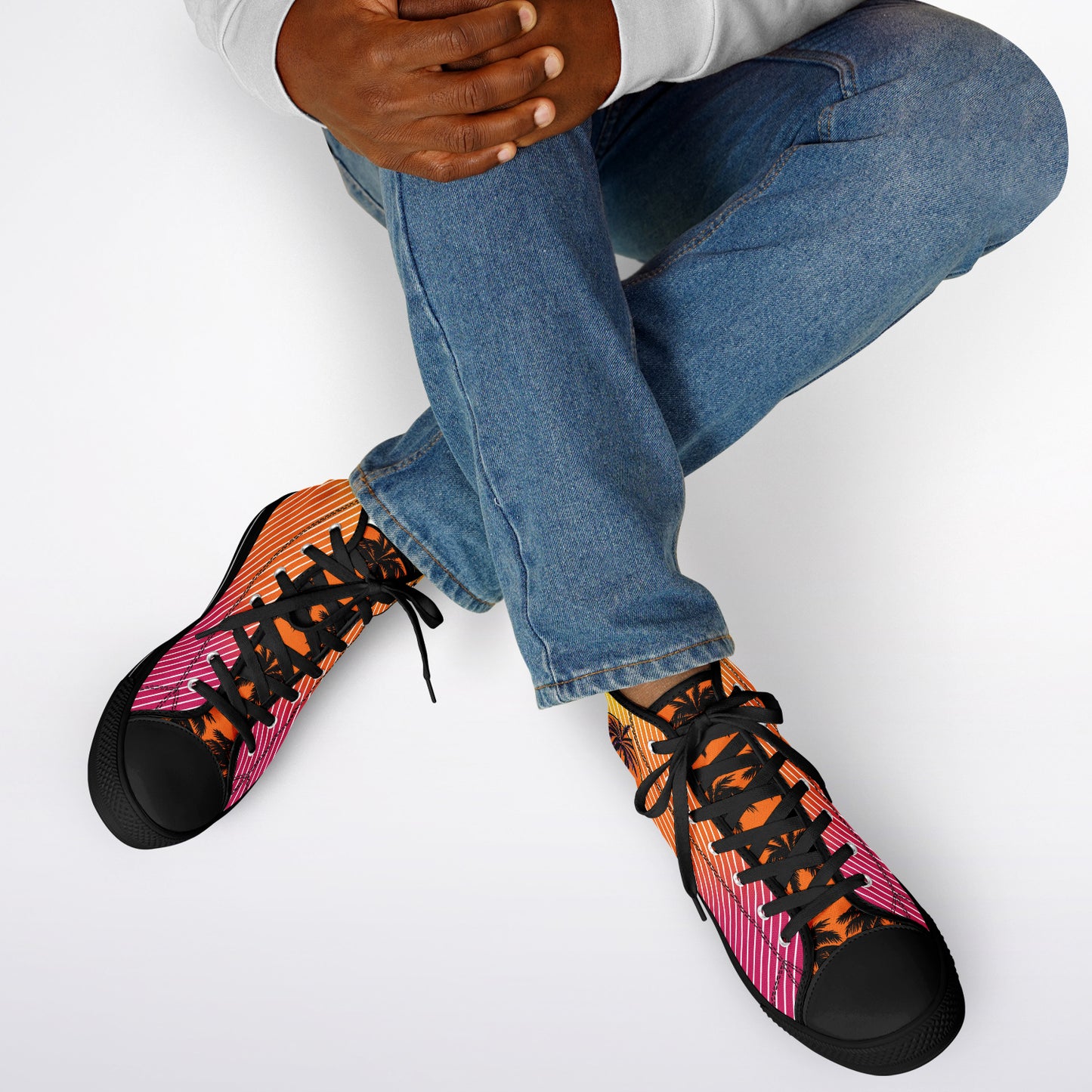 Sunset Synthwave - Urban Peak High Top Shoes - AOP